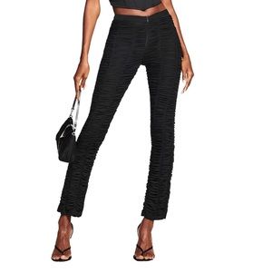 I.AM.GIA Ophelia Black Ruched Mesh Pant